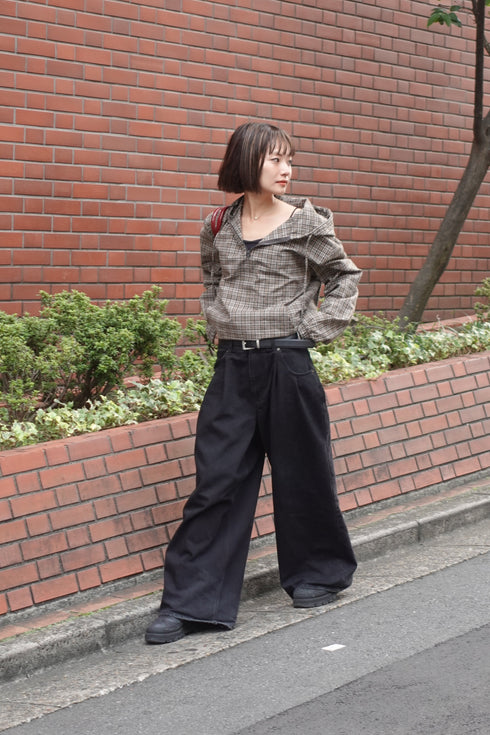 チェックアノラックパーカー